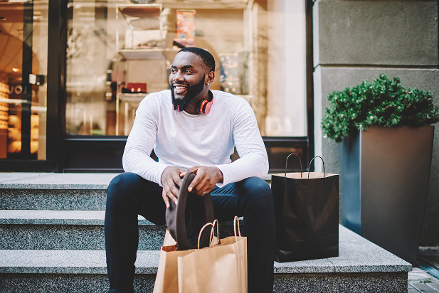 Man with shopping bag