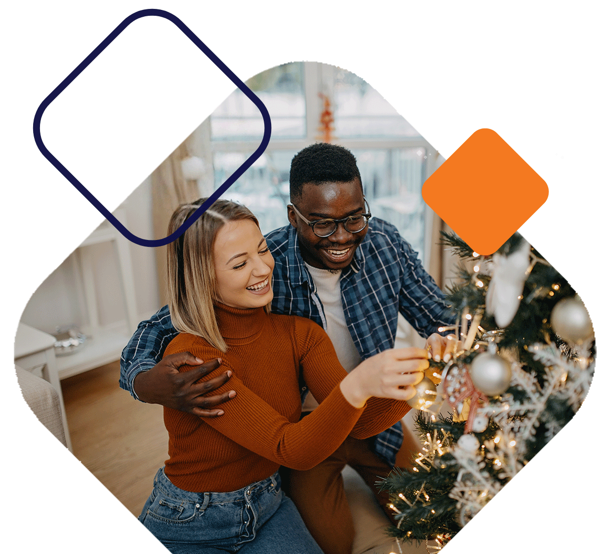 Couple Decorating Tree